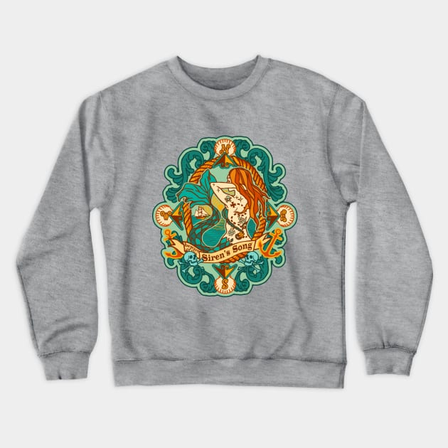 Beware of Siren's Song Crewneck Sweatshirt by merkerinn